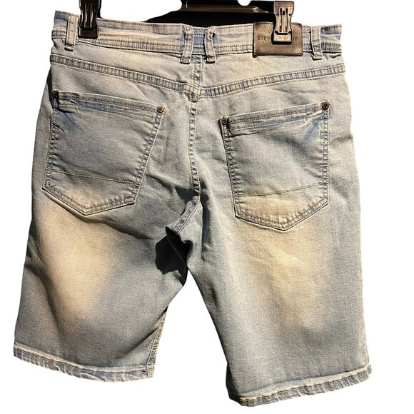 Steves Jeans size 32 Light Denim shorts Classic Stretchy Comfy Jorts - Picture 2 of 3